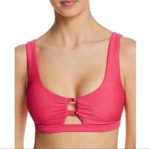 Nanette Lepore Raffia Texture Two Piece Bikini Watermelon Pink Small Medium